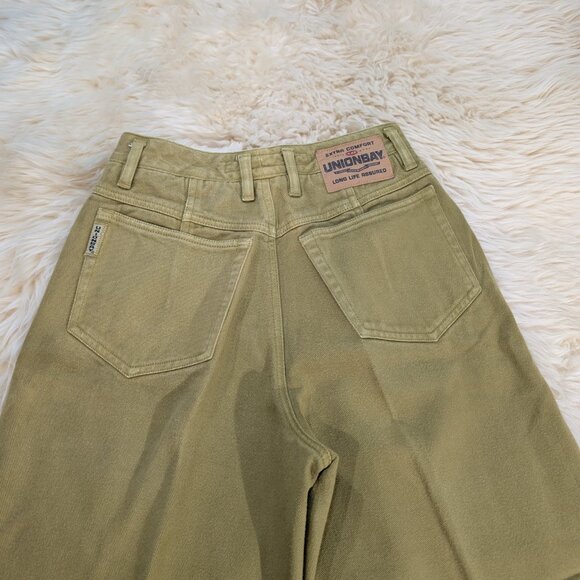 Union Bay Women's Olive Green Tapered High Waist Mom Jeans Size 7/8 - Picture 9 of 9